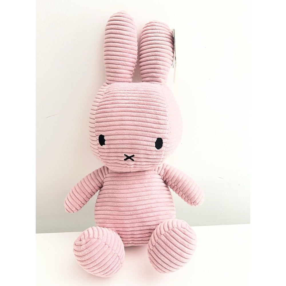 Bon Ton Toys Miffy Nijntje Bunny Pink Rabbit Corduroy Plush Sitting 16" (5/b60)